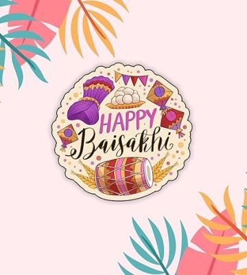 Happy Baisakhi Fridge Magnet Refrigerator Office Home, Almira Decor Accessories Fridge  Stylish Magnet for Fridge Decoration  Festival Decoration