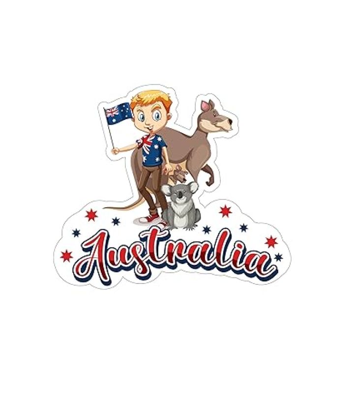 Country Theme Souvenir Wooden Fridge Magnet for Refrigerator Door Magnet Sticker  Home & Kitchen Decor Accessories  Country Fridge Magnets (Australia Fridge Magnet)