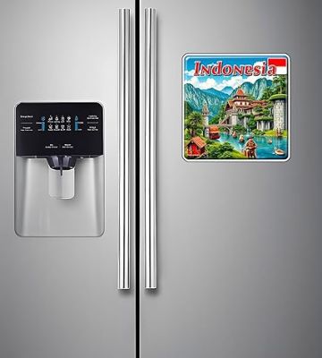 Country Theme Souvenir Wooden Fridge Magnet for Refrigerator Door Magnet Sticker  Home & Kitchen Decor Accessories  Country Fridge Magnets (Indonesia Fridge Magnet)