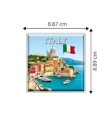 Country Theme Souvenir Wooden Fridge Magnet for Refrigerator Door Magnet Sticker  Home & Kitchen Decor Accessories  Country Fridge Magnets (Italy Fridge Magnet)