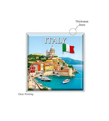 Country Theme Souvenir Wooden Fridge Magnet for Refrigerator Door Magnet Sticker  Home & Kitchen Decor Accessories  Country Fridge Magnets (Italy Fridge Magnet)