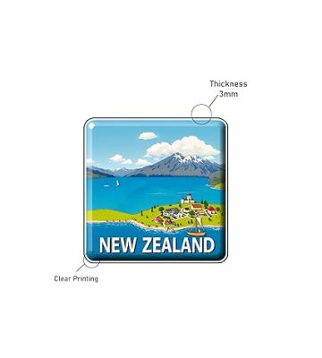 Country Theme Souvenir Wooden Fridge Magnet for Refrigerator Door Magnet Sticker  Home & Kitchen Decor Accessories  Country Fridge Magnets (New Zealand Fridge Magnet)