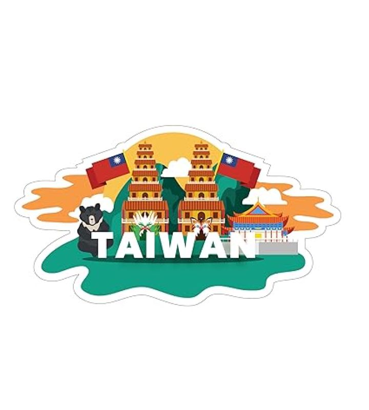 Country Theme Souvenir Wooden Fridge Magnet for Refrigerator Door Magnet Sticker  Home & Kitchen Decor Accessories  Country Fridge Magnets (Taiwan Fridge Magnet)