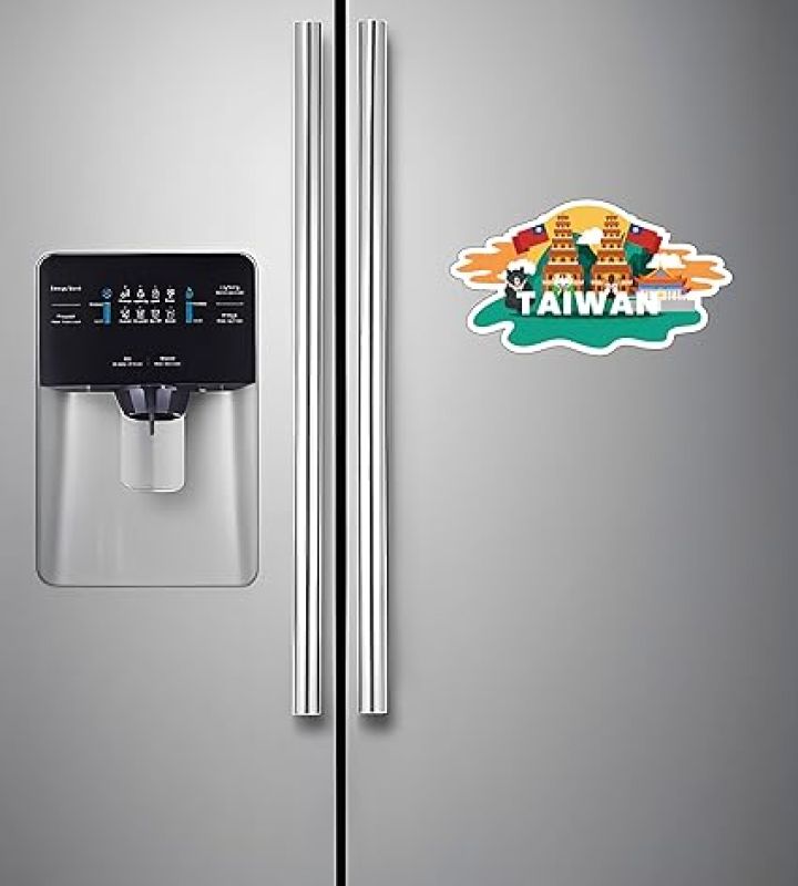 Country Theme Souvenir Wooden Fridge Magnet for Refrigerator Door Magnet Sticker  Home & Kitchen Decor Accessories  Country Fridge Magnets (Taiwan Fridge Magnet)