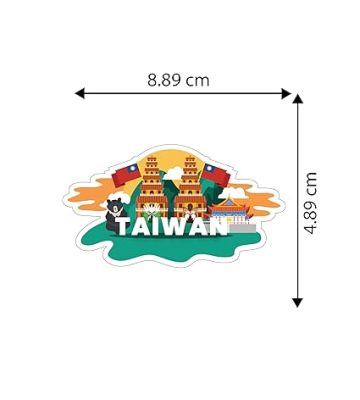 Country Theme Souvenir Wooden Fridge Magnet for Refrigerator Door Magnet Sticker  Home & Kitchen Decor Accessories  Country Fridge Magnets (Taiwan Fridge Magnet)