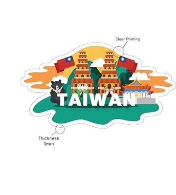 Country Theme Souvenir Wooden Fridge Magnet for Refrigerator Door Magnet Sticker  Home & Kitchen Decor Accessories  Country Fridge Magnets (Taiwan Fridge Magnet)