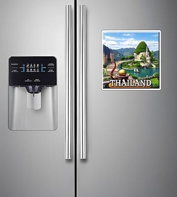Country Theme Souvenir Wooden Fridge Magnet for Refrigerator Door Magnet Sticker  Home & Kitchen Decor Accessories  Country Fridge Magnets (Thailand Fridge Magnet)