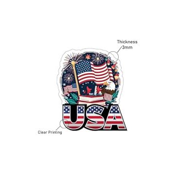 Country Theme Souvenir Wooden Fridge Magnet for Refrigerator Door Magnet Sticker  Home & Kitchen Decor Accessories  Country Fridge Magnets (USA Fridge Magnet)