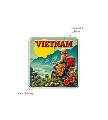 Country Theme Souvenir Wooden Fridge Magnet for Refrigerator Door Magnet Sticker  Home & Kitchen Decor Accessories  Country Fridge Magnets (Vietnam Fridge Magnet)