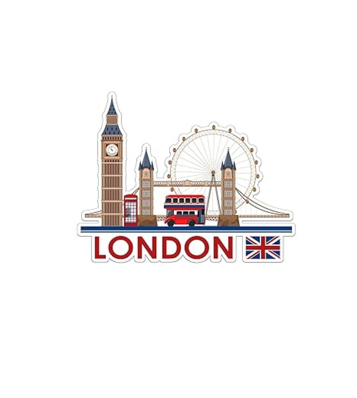 Wooden Fridge Magnet London Country Theme Souvenir Magnet  Kitchen & Home Decoration  Refrigerator Door Magnetic Stickers  London Printed Magnet Sticker