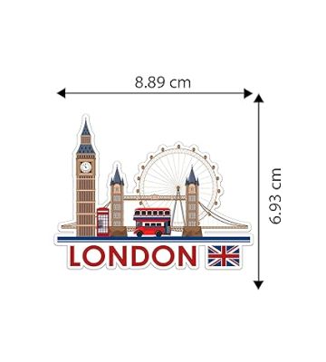 Wooden Fridge Magnet London Country Theme Souvenir Magnet  Kitchen & Home Decoration  Refrigerator Door Magnetic Stickers  London Printed Magnet Sticker