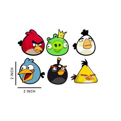 Set of 6 Angry Bird Wooden Fridge Magnet for Home, Kitchen and Office Decoration  Decorative Item for Refrigerator, Almirah