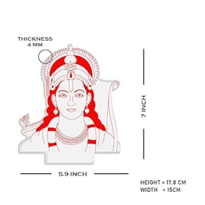 3D Illusion Lord Ram Night Lamp with 7 Color Changing Light  Religious Gift Items  Home Office & Pooja Room Decor Light  Blessing Gift for Birthday