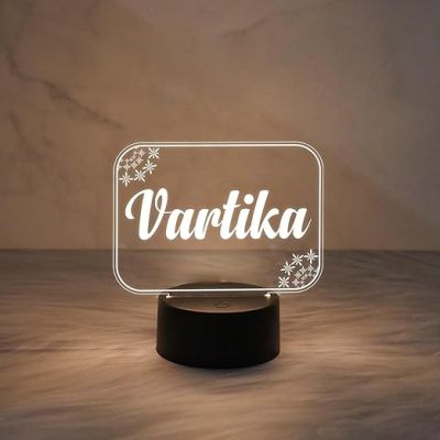 3D Illusion Personalized LED Table Lamp for Couples  Customized Name Night Lamp for Birthday Gift  Bedside Table Lamp  Gift for Anniversary Valentine Day (Warm White Light)