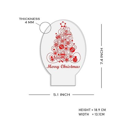 Merry Christmas Tree Night Light Christmas Decorations with Led Light with Warm White Light   Home & Office Decor Light