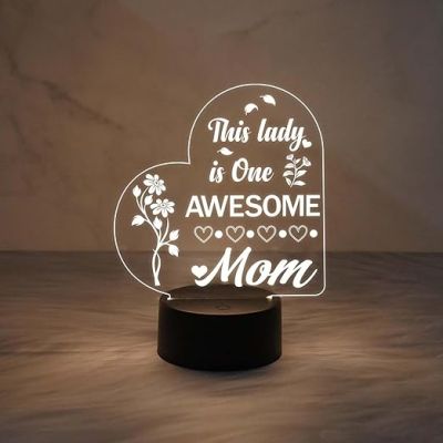 Mother's Day Gifts for Mom from Daughter & Son | Sentimental Best Gift for Mom | Home Decoration Night | Thankyou Gift for Mom (Warm White Light)