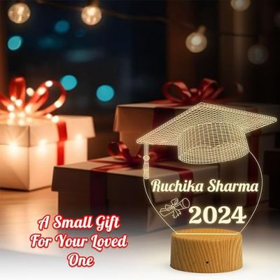 Graduation Gift Personalized Name & Date Night Light  Warm White Light  Graduate Gift for Student Daughter Son