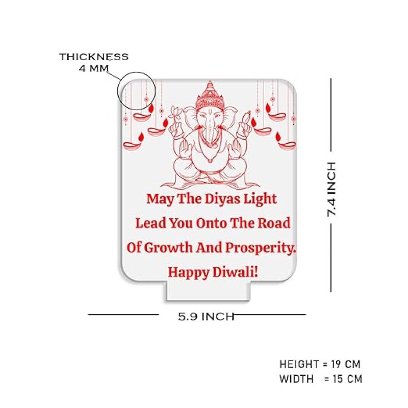 Lord Ganesha Night Lamp Wishing Diwali Gift Lamp with Warm White Light  God Night Lamp  Diwali Home Decor Light (diwali3)