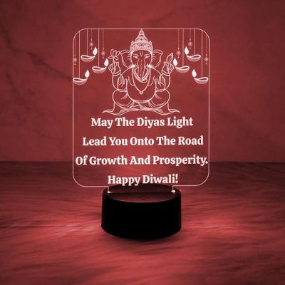 Lord Ganesha Night Lamp Wishing Diwali Gift Lamp with Automatic Color Changing Light  God Night Lamp  Diwali Home Decor Light (diwali3)