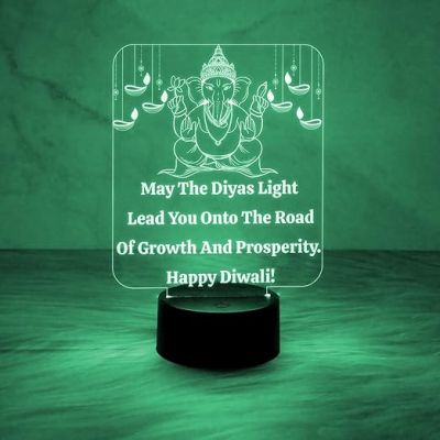 Lord Ganesha Night Lamp Wishing Diwali Gift Lamp with Automatic Color Changing Light  God Night Lamp  Diwali Home Decor Light (diwali3)