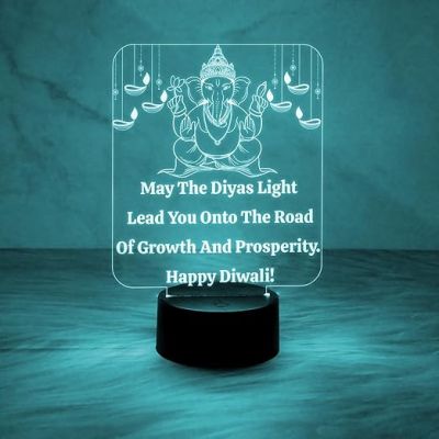 Lord Ganesha Night Lamp Wishing Diwali Gift Lamp with Automatic Color Changing Light  God Night Lamp  Diwali Home Decor Light (diwali3)