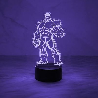 3D Illusion Hulk258 Avengers Night Lamp Automatic Color Changing Light  Gift for Avengers Lover & Marvel Fans