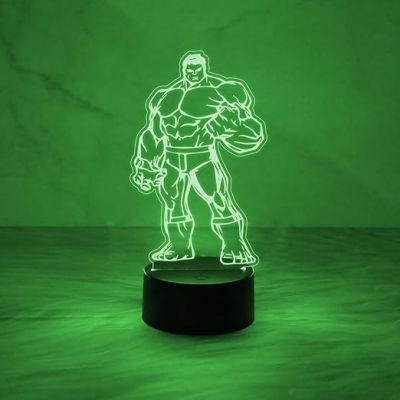 3D Illusion Hulk258 Avengers Night Lamp Automatic Color Changing Light  Gift for Avengers Lover & Marvel Fans
