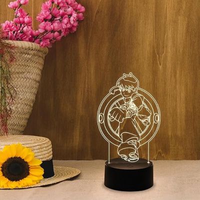 Ben 10 Cartoon Character Night Lamp  Lamp for Kids Room Decor Light  Warm White Light  Birthday Gift Lamp