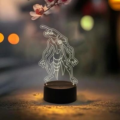 3D Illusion Ben 10 Character Ripjaws Night Lamp with Warm White Light  Cartoon Desk Table Lamp  Kids Room Decor Light