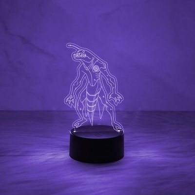 3D Illusion Ben 10 Character Ripjaws  Night Lamp with Multicolored Light Cartoon Desk Table Lamp  Kids Room Decor Light