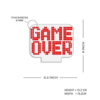 Game Over 3D Illusion Night Lamp with Automatic Color Changing Light  Best Gamer Gift  Lamp for Kids Room Decor Light