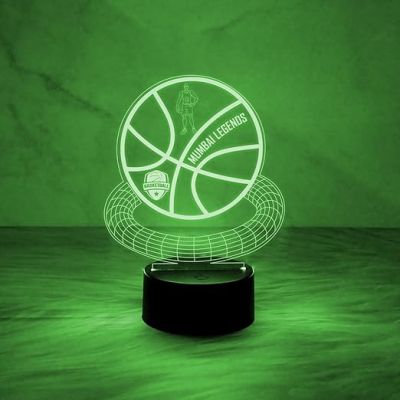 Basketball Personalized 3D Lamp  Personalized Basketball with Name  Customized Night Light  Desk Lamp for Basketball Player  Gift for Player (Multicolored Light)