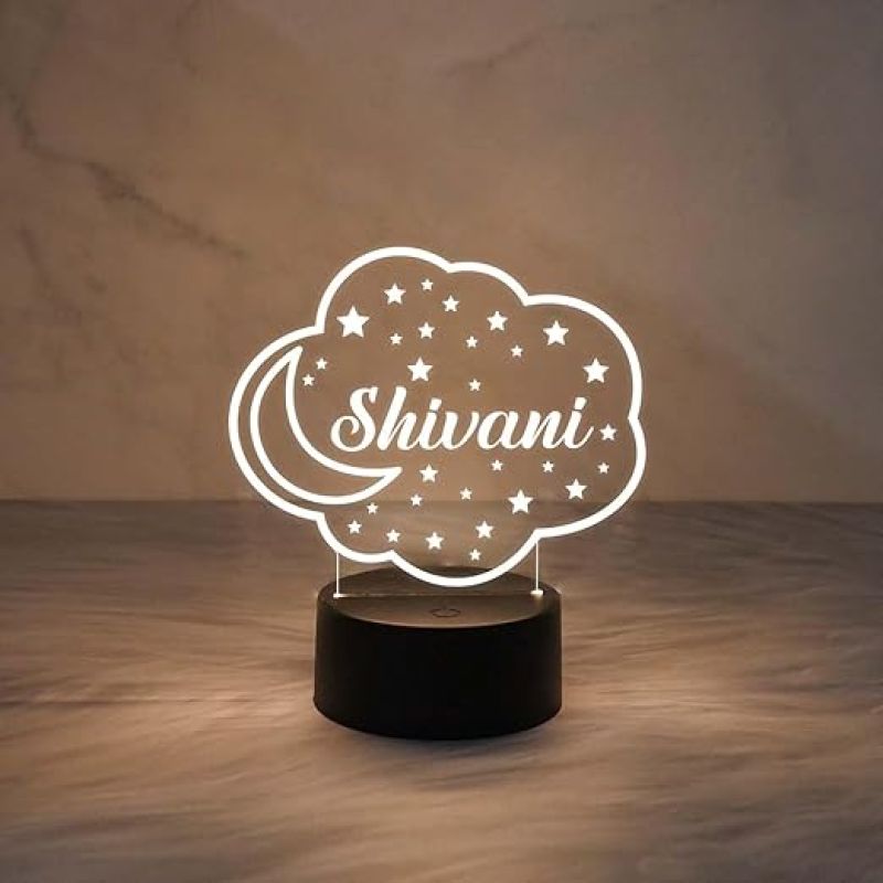 Personalized Name Cloud Lamp with Warm White Light  Customized with Name  Lamp for Couple  Birthday Gift for Friends  Valentine Day Gift