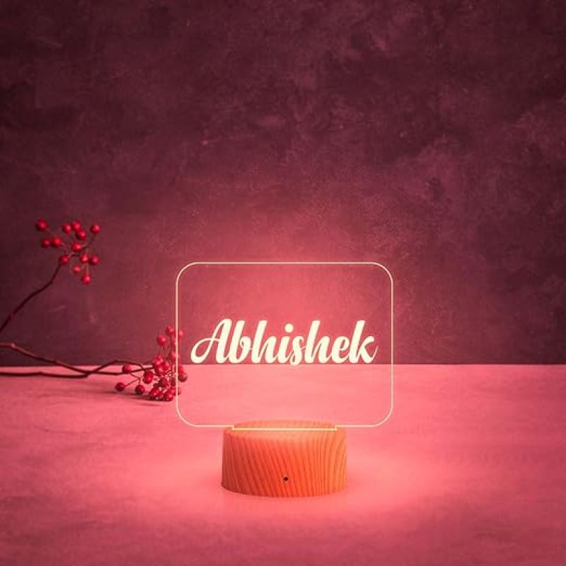 Personalized Name Led Lamp with Automatic Color Changing Light  Birthday Gift for Friends  Gift for Loveable Person  Gift for Husband Wife