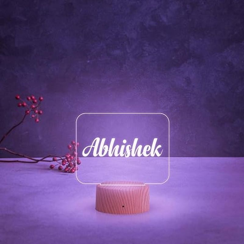 Personalized Name Led Lamp with Automatic Color Changing Light  Birthday Gift for Friends  Gift for Loveable Person  Gift for Husband Wife