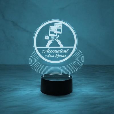 Personalized Accountant LED Table Lamp with Automatic Color Change Light  Birthday Thankyou Gifts for Company Accountant Men Women