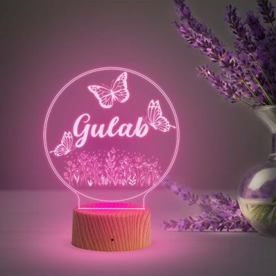 Personalized Name Lamp  Customized Gifts for Men Women Husband Wife Girlfriend Boyfriend  Lamp with Name  Automatic Color Changing Light