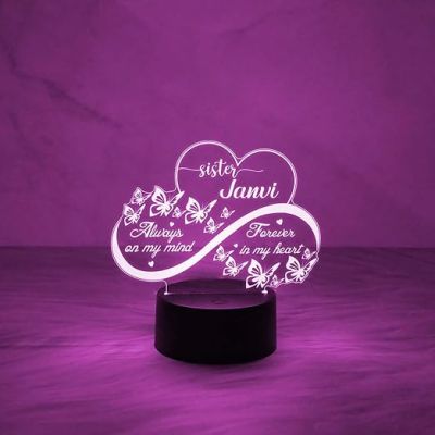 Personalized Name Lamp with Automatic Color Changing Light & On/Off Touch Button | Best Gift for Sister | Birthday Gift for Sister | Sister Gift Items