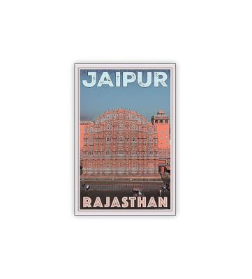 Wooden Fridge Magnet Indian Souvenir Gift Items  Gift for Travels  Decorative Magnet for Kitchen, Refrigerator Door, Home Decor (Jaipur)