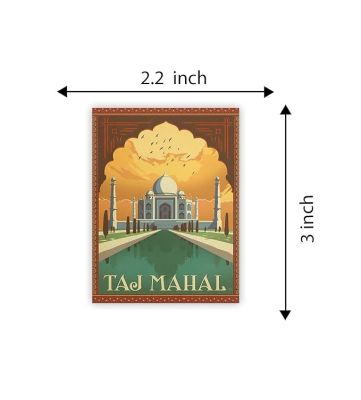 Wooden Fridge Magnet Indian Souvenir Gift Items  Gift for Travels  Decorative Magnet for Kitchen, Refrigerator Door, Home Decor (Taj Mahal)