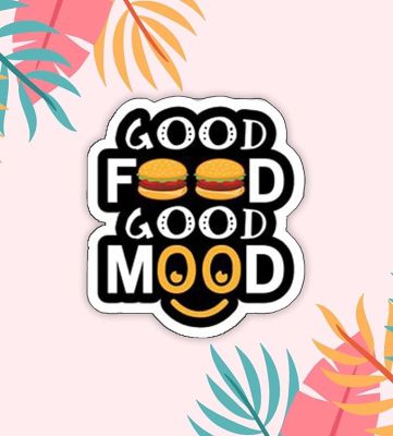 Funny Quote Printed Fridge Magnets   Perfect for Gifting and Decoration  Kitchen Home Decoration Items (Good Food Good Mood)