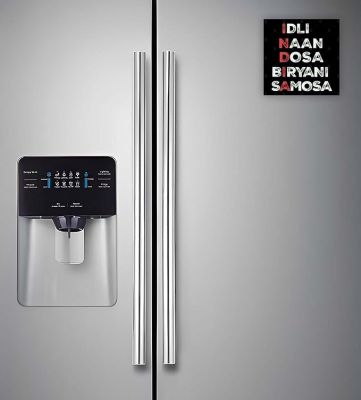 Funny Quote Printed Fridge Magnets  Perfect for Gifting and Decoration  Kitchen Home Decoration Items (Idli Naam Dosa Biryani Samosa)