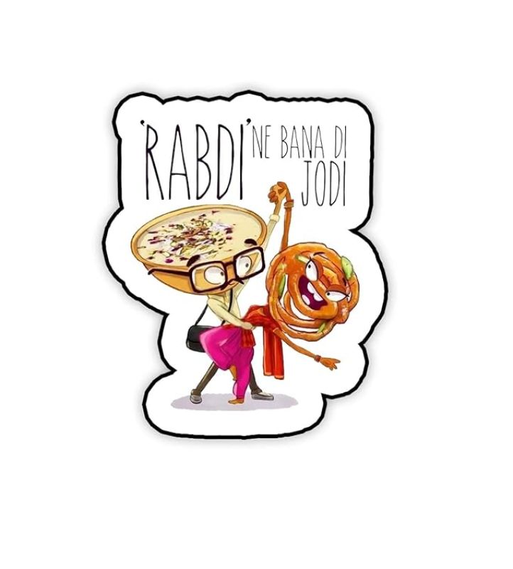 Funny Quote Printed Fridge Magnets  Perfect for Gifting and Decoration  Kitchen Home Decoration Items (Rabdi Ne Bna Di Jodi)