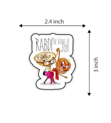 Funny Quote Printed Fridge Magnets  Perfect for Gifting and Decoration  Kitchen Home Decoration Items (Rabdi Ne Bna Di Jodi)