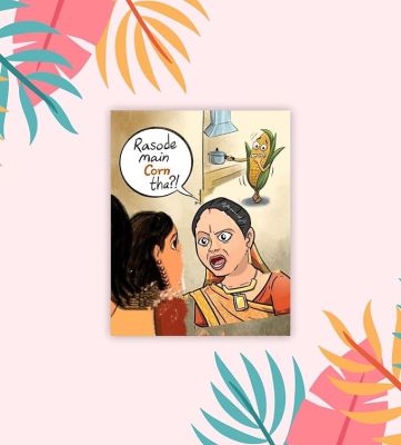 Funny Quote Printed Fridge Magnets  Perfect for Gifting and Decoration  Kitchen Home Decoration Items (Rasode Me Corn Tha)
