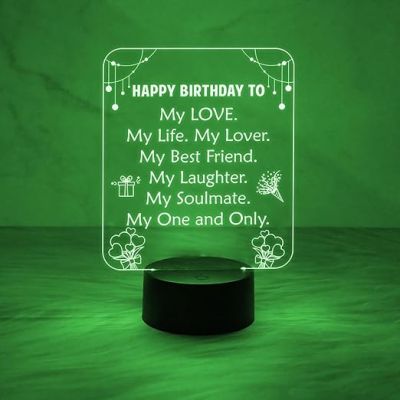 Happy Birthday to My Best Friend Gift Lamp  3D Illusion Lamp for Friend Sister Brothers Boys and Girls. Gifts for Birthday  Automatic Color Changing Light Desk Table Lamp