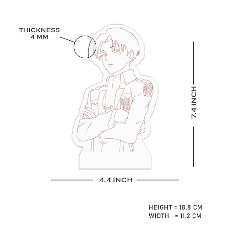 Anime LeviAckerman  Night Lamp with Cool White Light  Attack on Titan Night Lamp  Gift for Anime Lover  Birthday Gift for Anime Fan