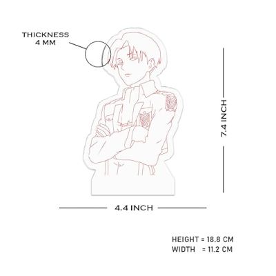 Anime LeviAckerman  Night Lamp with Cool White Light  Attack on Titan Night Lamp  Gift for Anime Lover  Birthday Gift for Anime Fan