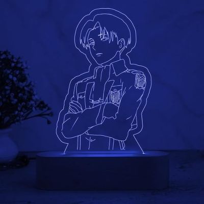 Anime Led Lamp LeviAckerman  Attack on Titan Night Lamp with Multicolored Light  Gift for Anime Lover  Birthday Gift for Anime Fan