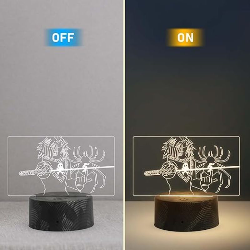 3D Illusion FeitanHunterXHunter   Anime LED Night Light for Kids Bedroom Decor  Warm White Light  Anime Home Decor Light